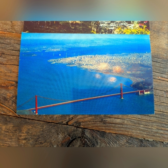 San Franscisco Vintage Postcards Unused Gloss Japanese Tea Golden Gate Bridge - Picture 2 of 10